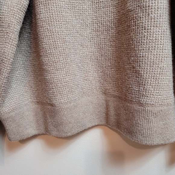 J. Crew Knit Tan Wool Blend Pullover Sweater Size L - Picture 5 of 9